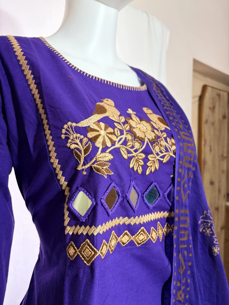 purple pure cotton dress